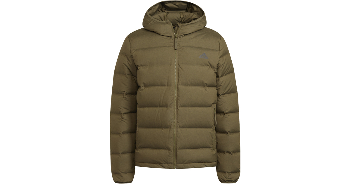 adidas Helionic Melange Hooded Down Jacket - Grey