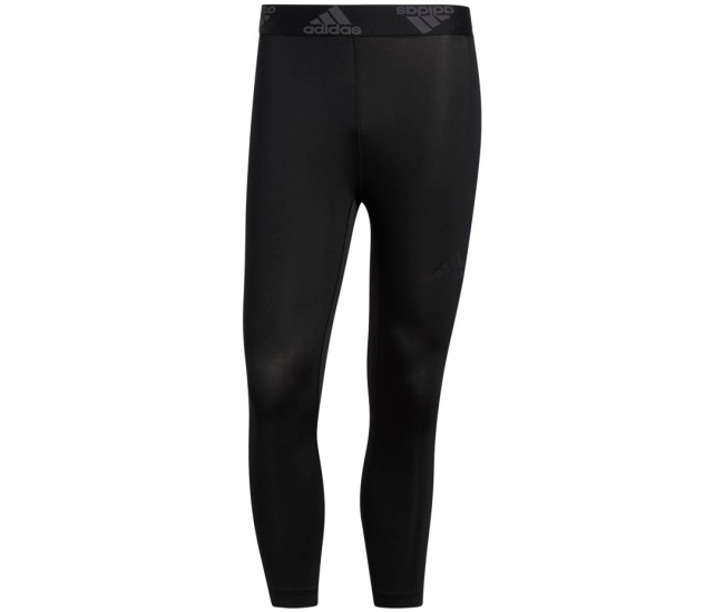 Mens compression 3/4 leggings adidas TF 34 TIG 3S black