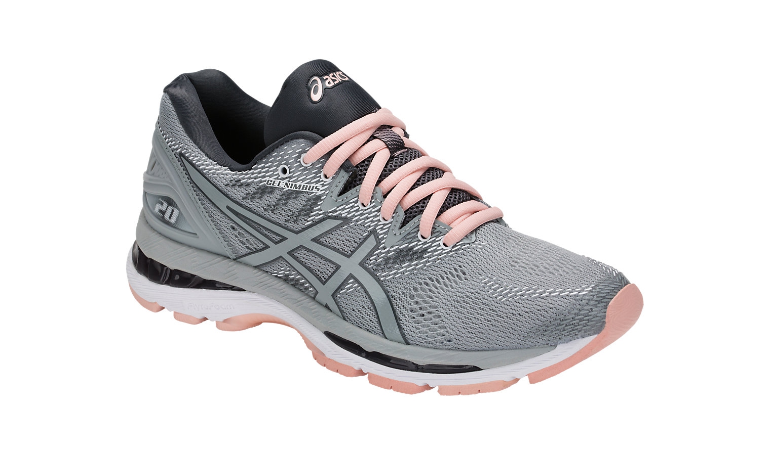 Asics gel nimbus 20 grey pink best sale