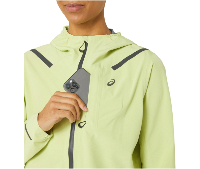 Asics running jacket yellow hotsell