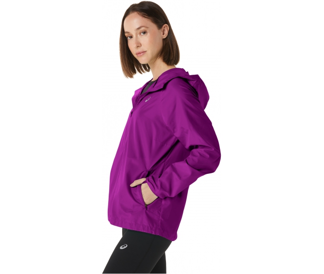 ASICS Women's Windbreaker Jacket Purple/White Zip Up Jacket Large