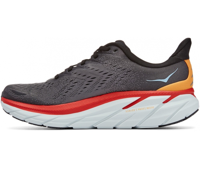 Mens running shoes Hoka One One CLIFTON 8 WIDE grey | AD
