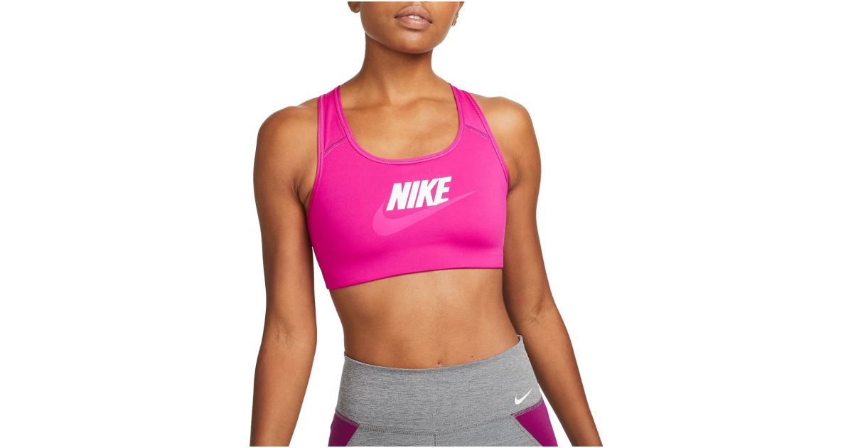 Womens sports bra Nike W NK DF SWSH CB FUTURA GX BRA W pink