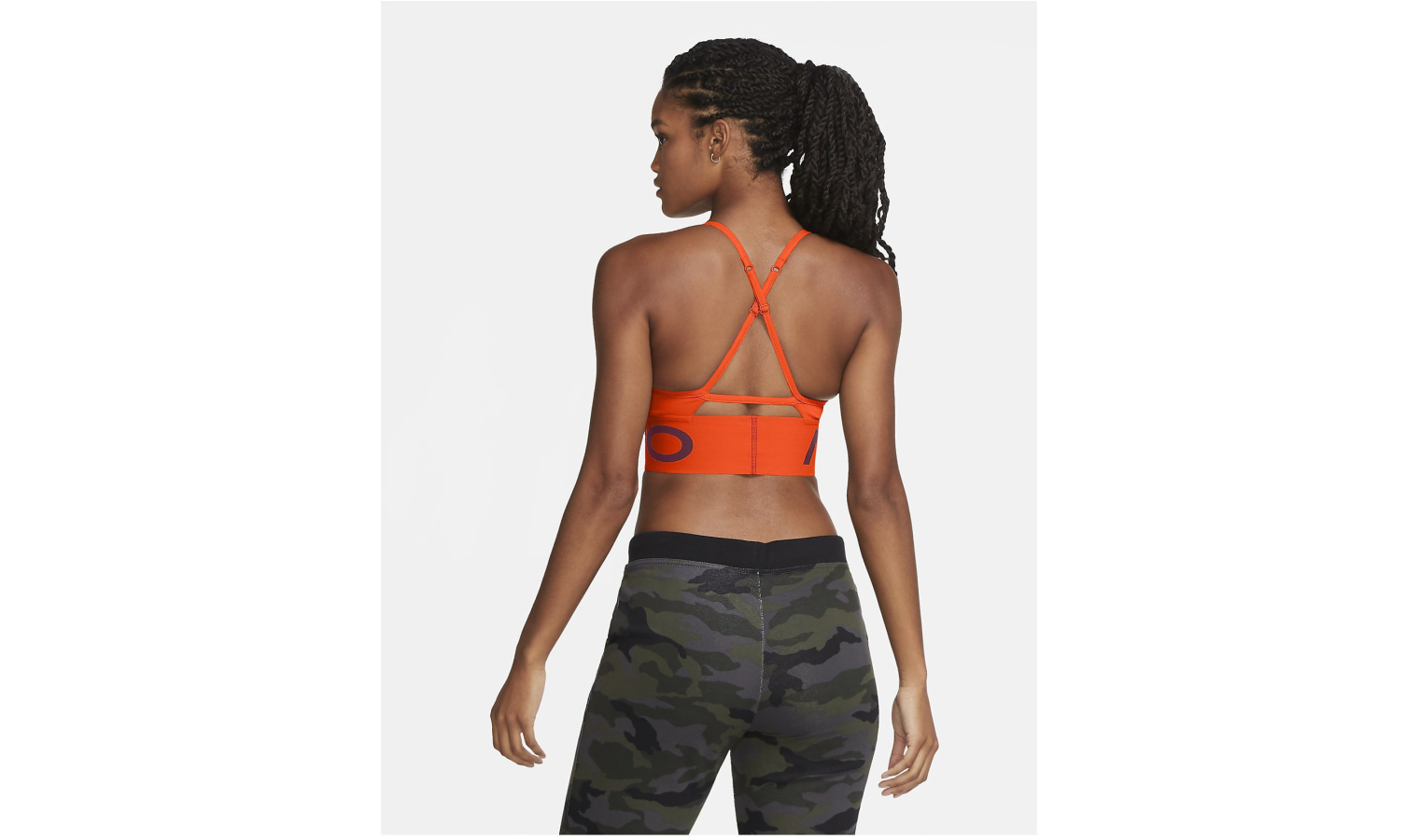 Womens sports bra with support Nike PRO INDY W orange