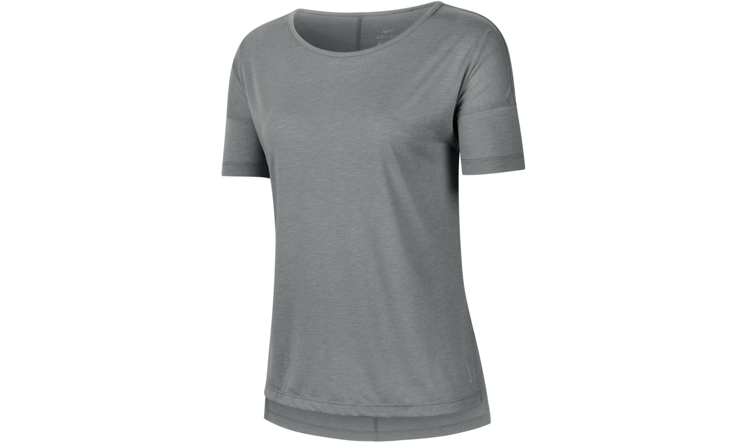 Womens functional short sleeve shirt Nike YOGA TOP SS W grey