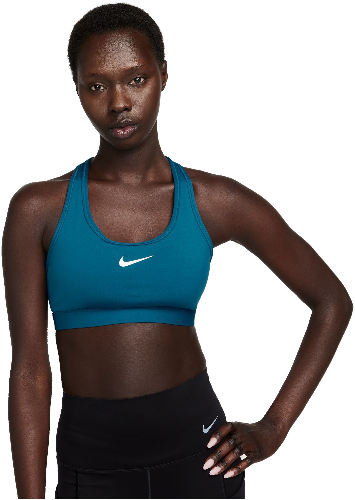 Womens sports bra with support Nike W NK SWSH MED SPT BRA W blue