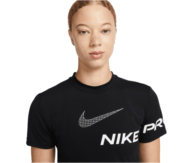Womens functional short sleeve shirt Nike W NP DF GRX SS CROP TOP W black |  AD