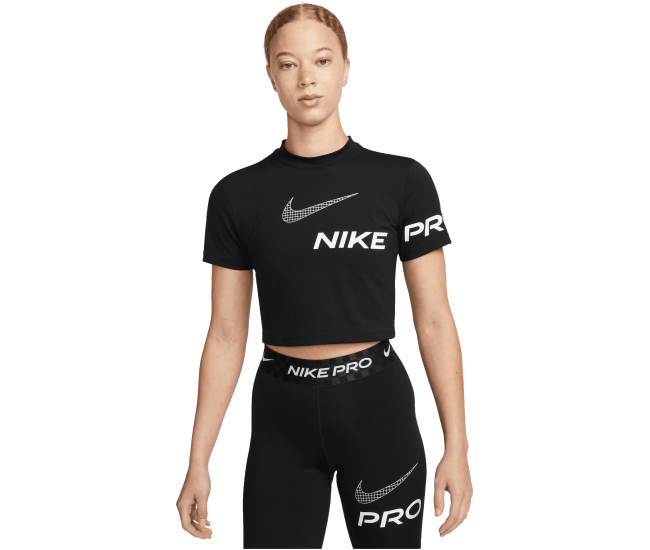 Womens functional short sleeve shirt GRX black | NP AD TOP W DF W CROP Nike SS