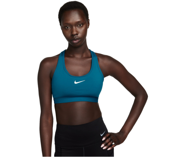 Womens sports bra with support Nike W NK SWSH MED SPT BRA W blue