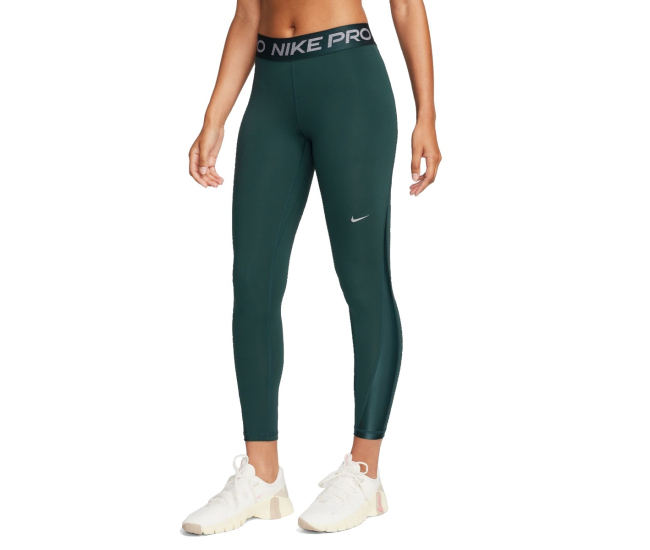 Womens high waisted compression 7/8 leggings Nike W NP DF MR 7/8 TGHT SHINE  W green