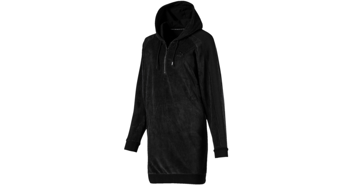 Womens leisure sweatshirt Puma DOWNTOWN HOODED DRESS W black AD Sport.store