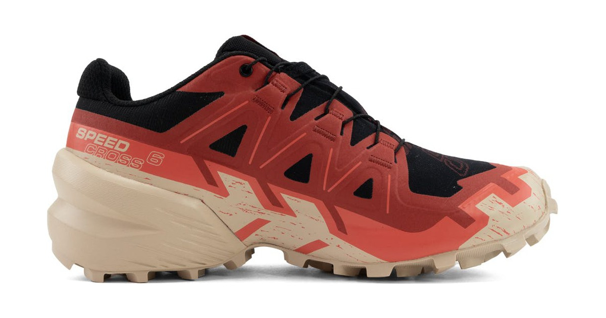 Salomon Speedcross 6 GTX shoes in Burgundy and Beige [L47302100] 