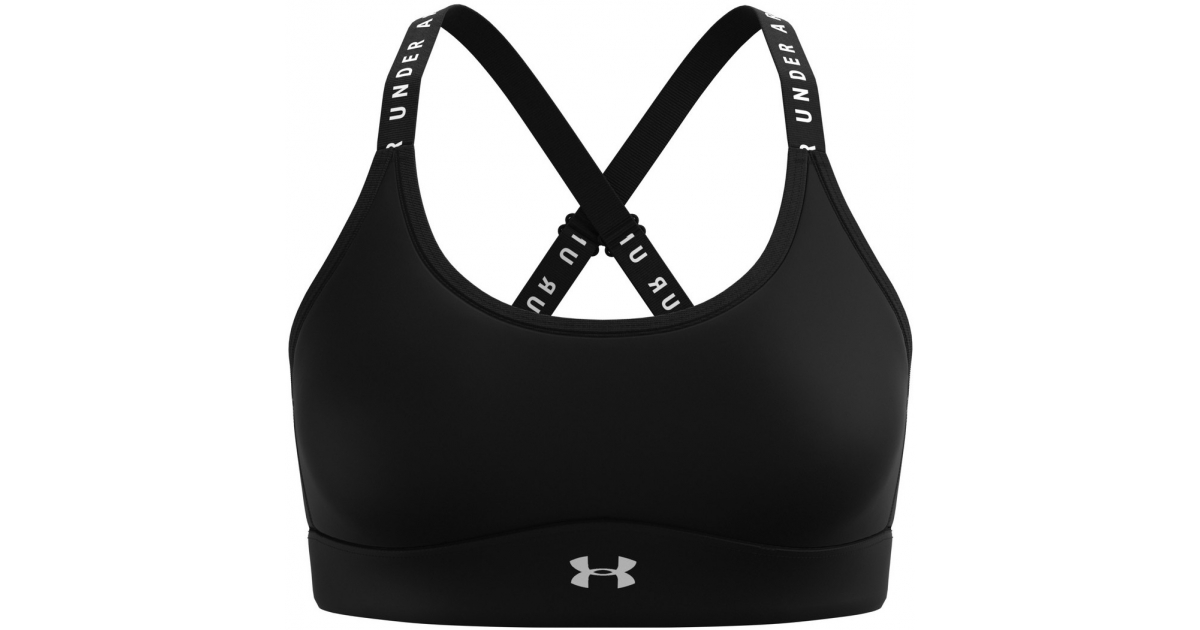 Womens sports bra with support Under Armour INFINITY MID COVERED W black