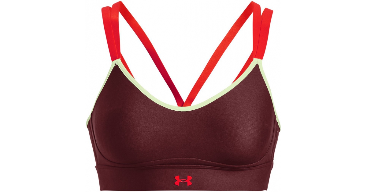 Womens sports bra Under Armour INFINITY LOW STRAPPY W red