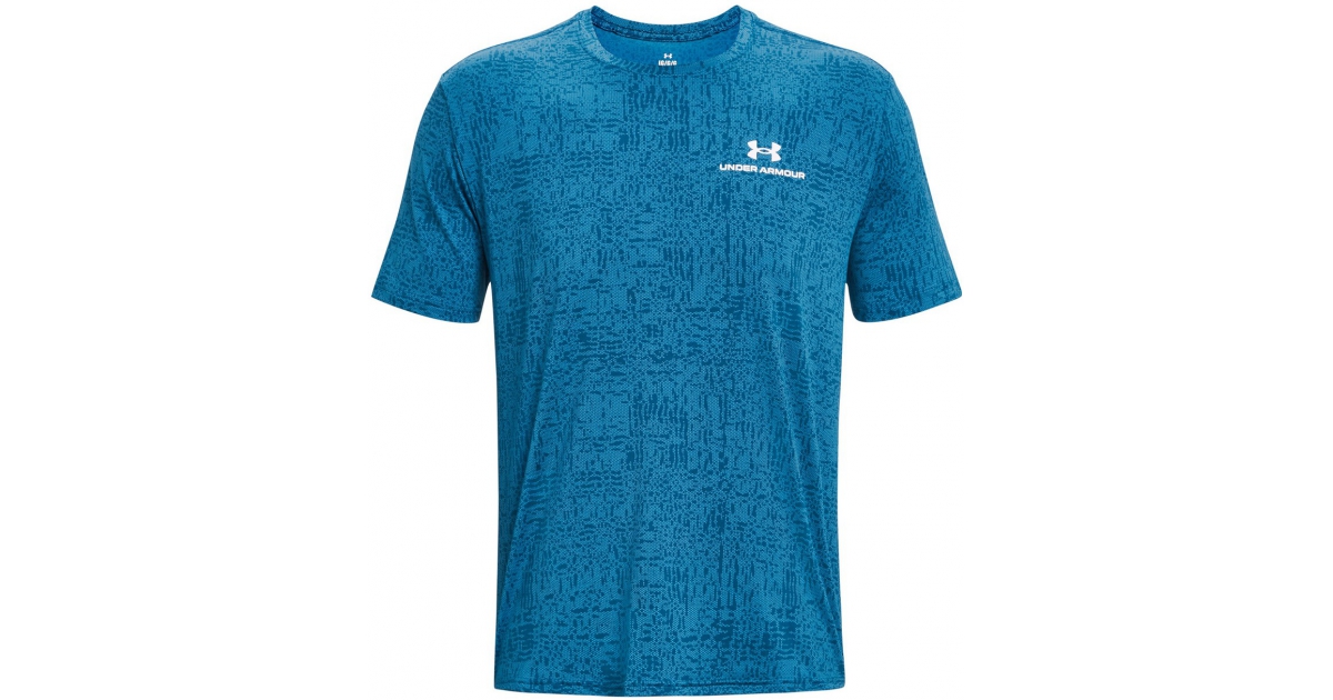 Under Armour Sunblock Short Sleeve Shirt Mens Blue Marker/Graphite S