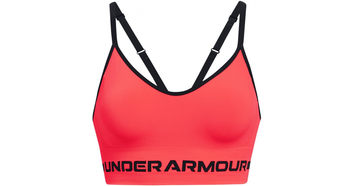 Red Under Armour Womens Armour Mid Padless Sports Bra - Get The Label