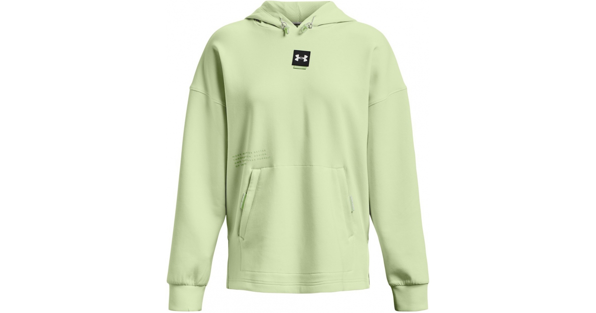 Womens sports sweatshirt Under Armour SUMMIT KNIT HOODIE W green