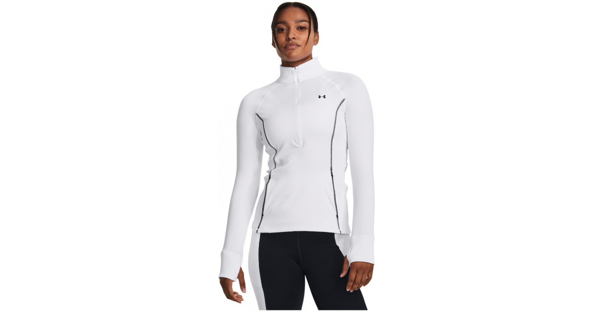 Womens functional long sleeve shirt Under Armour TRAIN CW 1/2 ZIP W white