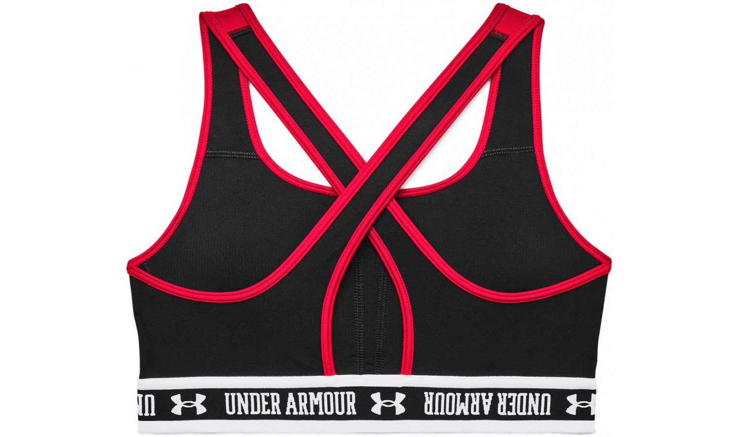 Under Armour UA HG ARMOUR MID PADLESS - Medium support sports bra -  black/white/black 