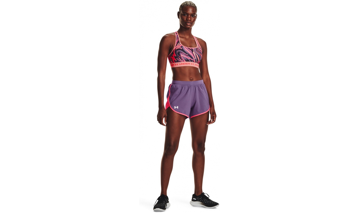 Womens sports shorts Under Armour FLY BY ELITE 3'' SHORT W purple