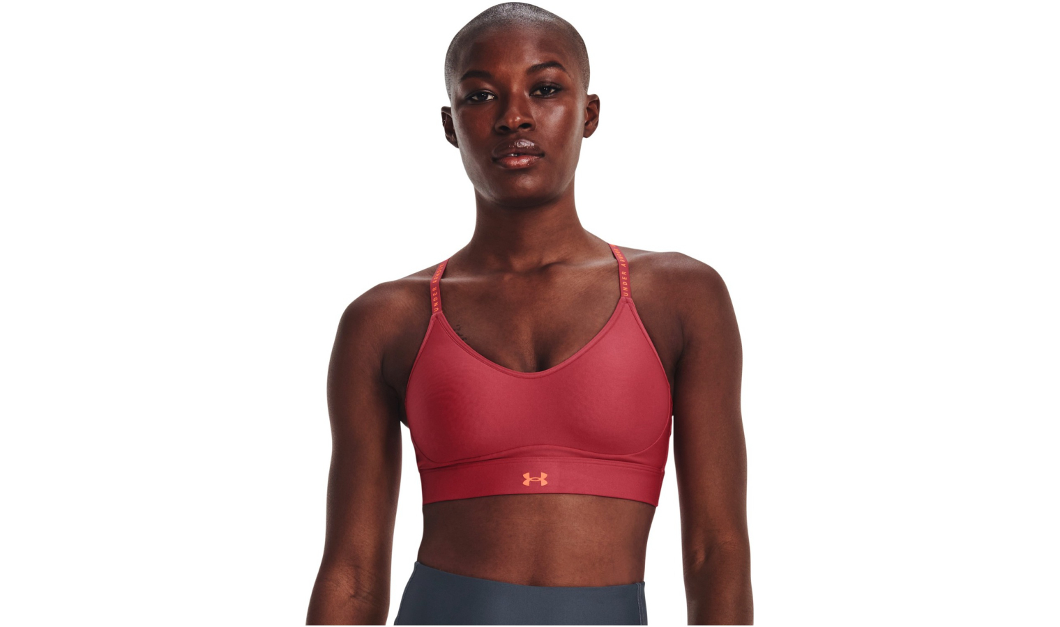 Womens sports bra Under Armour INFINITY COVERED LOW W red