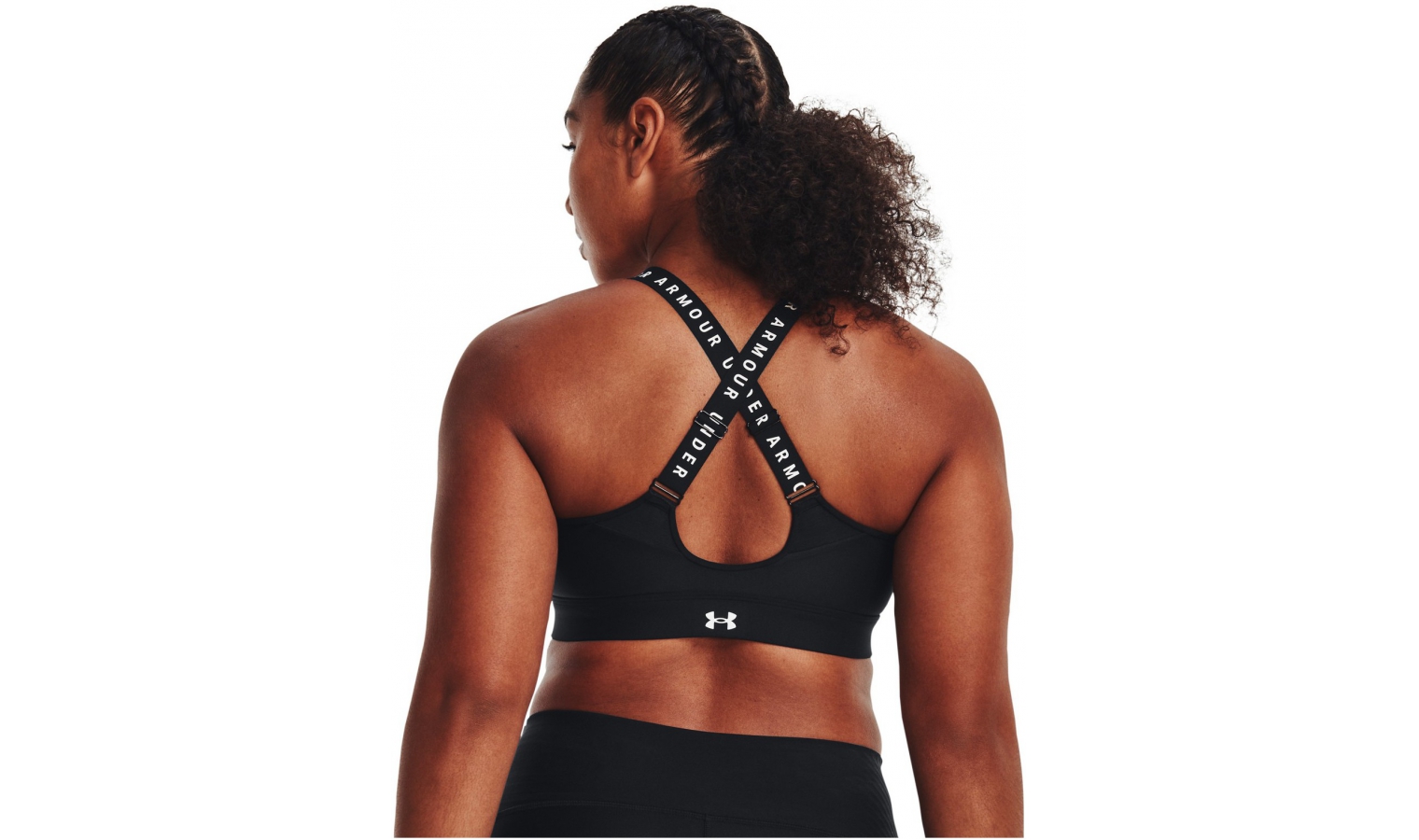 Womens sports bra with support Under Armour INFINITY HIGH BRA ZIP W black