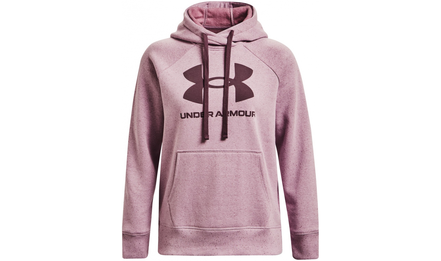 Under Armour Rival Fleece Logo Hoodie in Pink