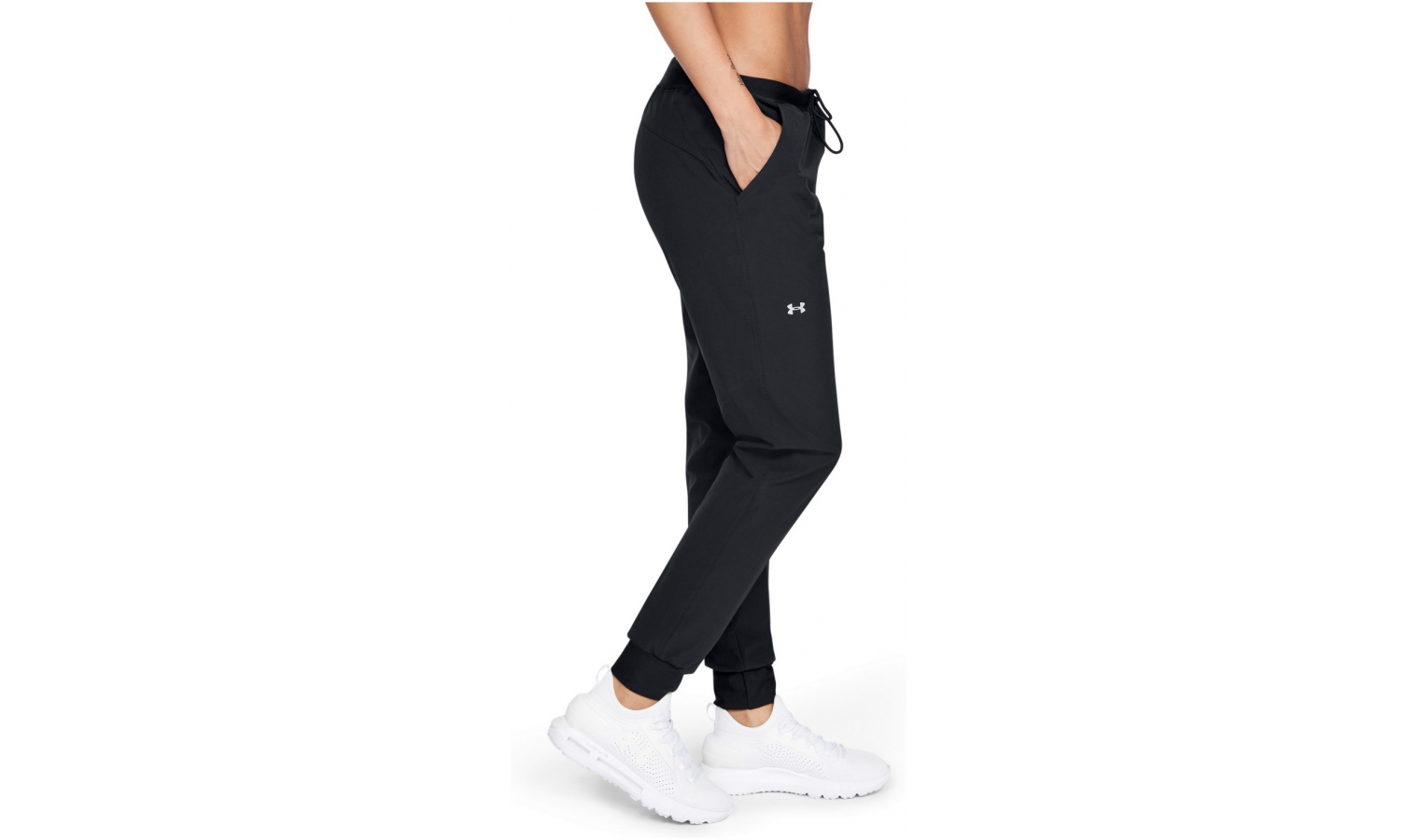 Under Armour Athletic Pants Women's Black/White Used S 934
