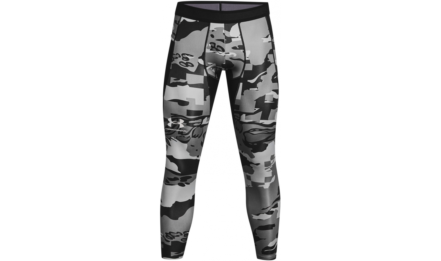 Mens compression 7/8 leggings Under Armour HG ISOCHILL PRNT LEGGINGS black