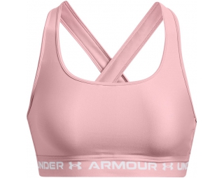 Womens sports bra with support Under Armour CROSSBACK MID BRA W black