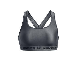 Womens sports bra with support Under Armour CROSSBACK MID BRA W black