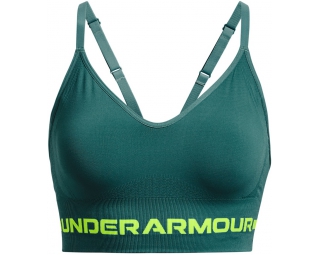Womens sports bra with support Under Armour SEAMLESS LOW LONG BRA W black