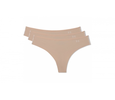 Under Armour Women's Pure Stretch Thong Underwear, 3-Pack ,Nude