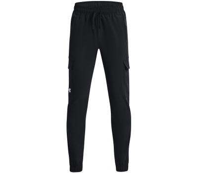 Under Armour Boys' Sportstyle Woven Pants (002) Black / White