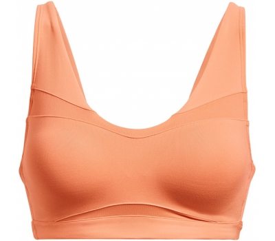 Womens sports bra with support Under Armour PJT ROCK CRSBCK SLD BRA FAM W  orange