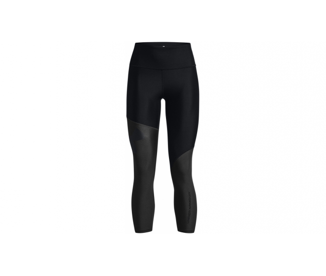 Womens high waisted compression leggings Under Armour ARMOUR COLORBLOCK  ANKLE LEG W black