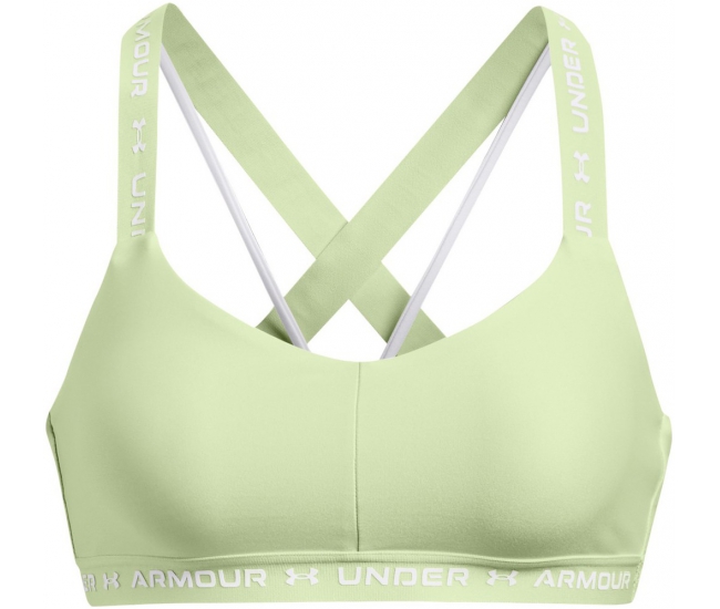 Womens sports bra Under Armour CROSSBACK LOW W green