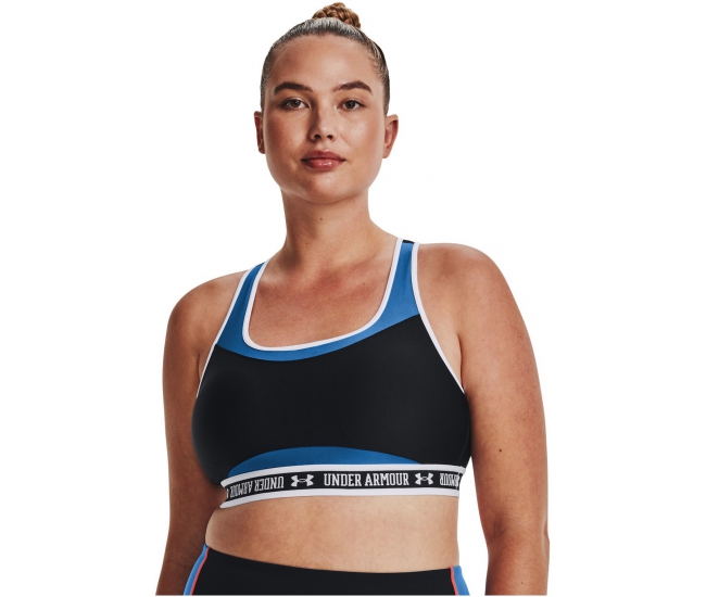 Under Armour Womens Infinity Mid Covered Sports Support Bra Top Blue Boxing
