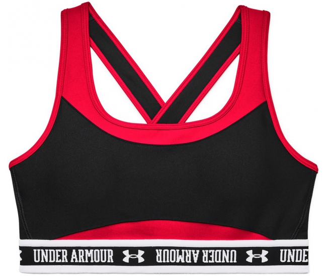 Womens sports bra Under Armour CROSSBACK MID BLOCK W red