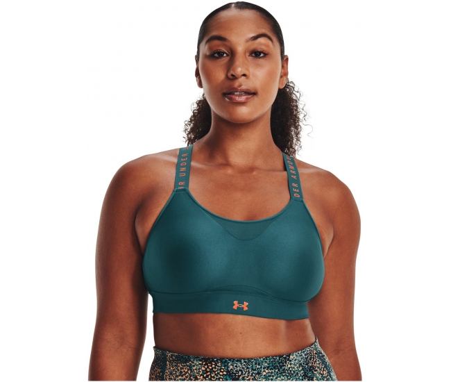 Womens sports bra Under Armour INFINITY HIGH BRA W green | AD