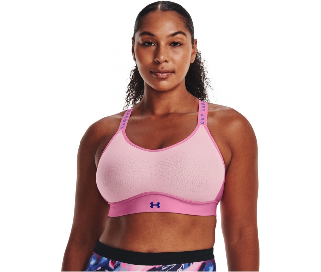 Womens sports bra Under Armour INFINITY MID BRA W pink