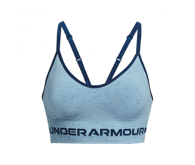 Womens sports bra with support Under Armour SEAMLESS LOW LONG BRA W red