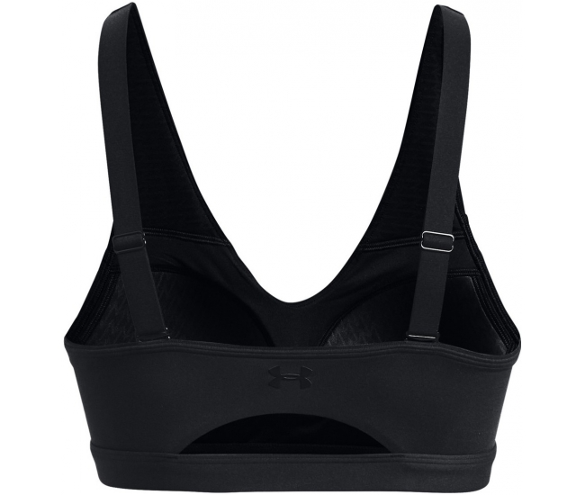 Under Armour Women's Infinity Mid Impact Bra, (001) Black/Black/White,  X-Small at  Women's Clothing store