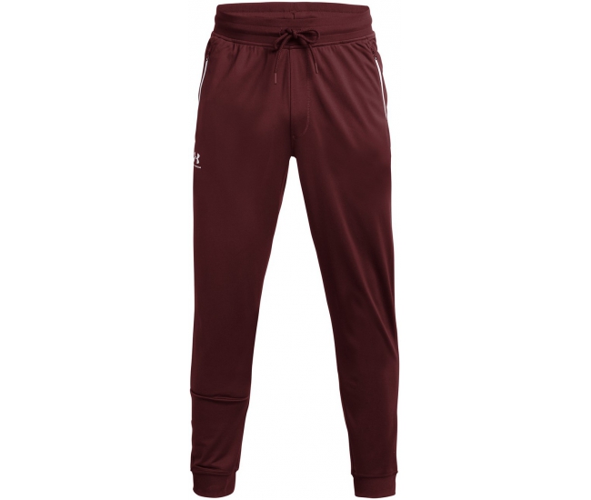 Mens sports pants Under Armour SPORTSTYLE TRICOT JOGGER red