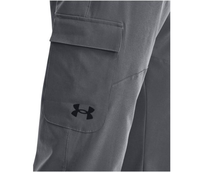 Under Armour Capital Woven Pants Mens Size S Loose Fit Cargo Charcoal Gray