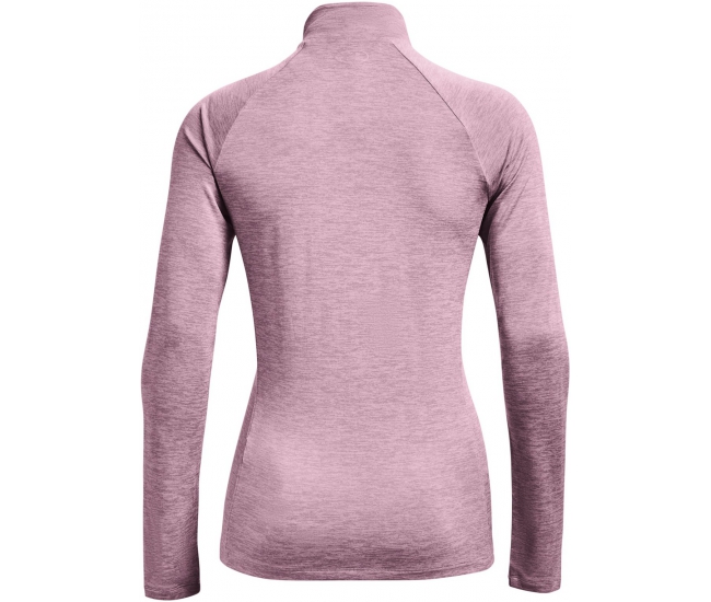 Womens functional sweatshirt Under Armour TECH 1/2 ZIP - TWIST W pink