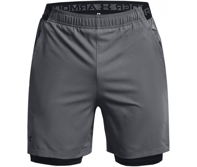 Mens sports shorts Under Armour VANISH WOVEN 2IN1 SHORTS grey