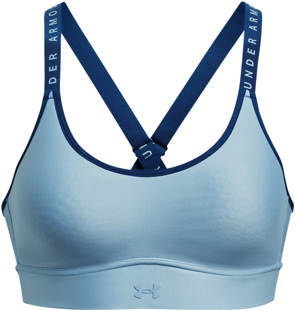 Womens sports bra with support Under Armour INFINITY MID COVERED W blue