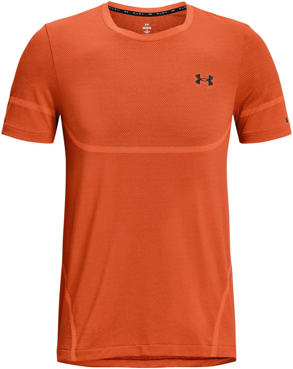 Mens functional long sleeve shirt Under Armour UA QUALIFIER RUN 2.0 1/2 ZIP  orange